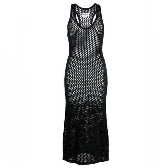 Zadig & Voltaire Dresses & Skirts - Zadig & Voltaire Nabys open knit black Crochet Dress  NWT- small